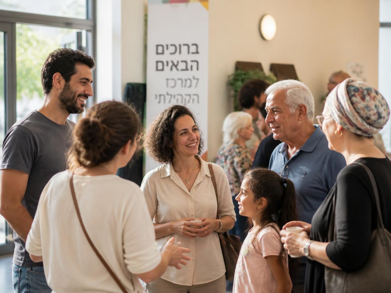 דיירים משוחחים בכנס דיירים